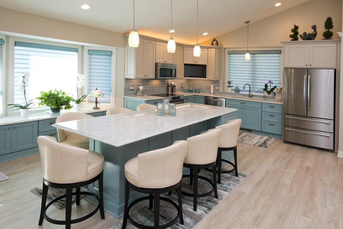 Project Feature Cool Aqua Kitchen Remodel The Cabinet Store