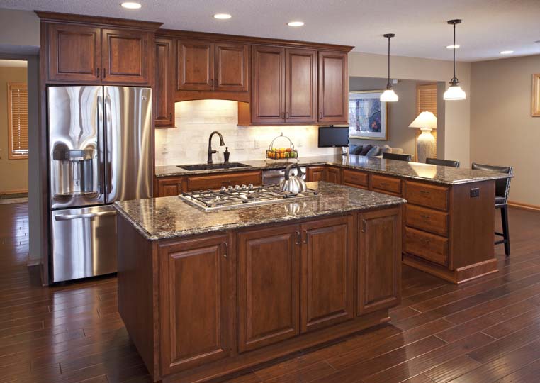 Project Feature: Apple Valley Kitchen Remodel Cherry Wood Cabinetry