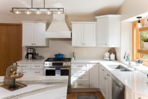 White Kitchen Cabinets and Countertops for modern kitchen in Minnesota