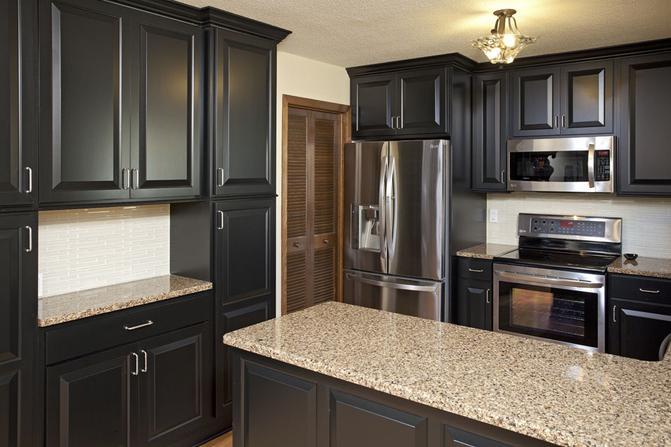 A 1970s Kitchen Goes Black (And Gets Room for Holiday Baking!) Apple Valley Kitchen Remodel